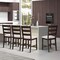 Costway Set of 2 Upholstered Bar Stools 24'' Rubber Wood Dining Chairs with High Back